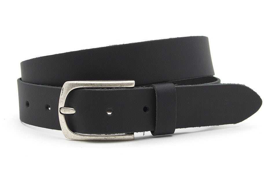 Leren dames riem zwart