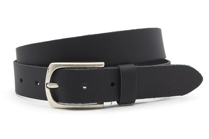 Leren dames riem zwart