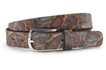 dames jeans riem bruin leer 3 cm