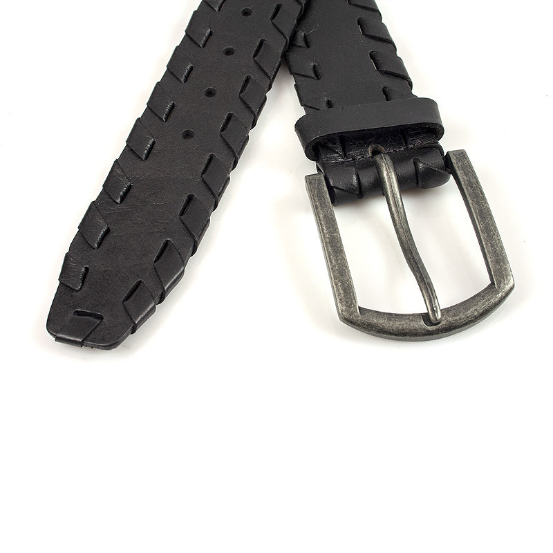 Stoere jeansriem zwart