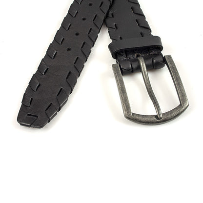 Stoere jeansriem zwart