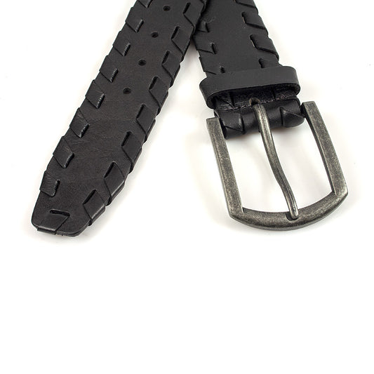 Stoere jeansriem zwart