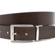 Heren riem bruin/zwart draaibaar