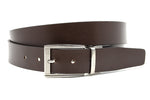 heren draaibare riem zwart / bruin leer 3.5 cm