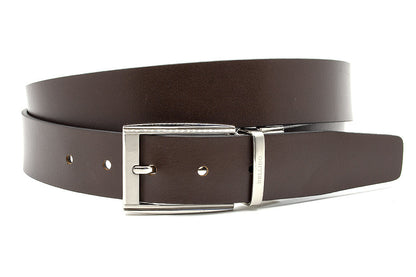 Heren riem bruin/zwart draaibaar