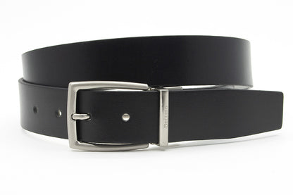 Draaibare (reversibel) heren riem wit/zwart