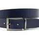 Draaibare heren riem blauw/zwart