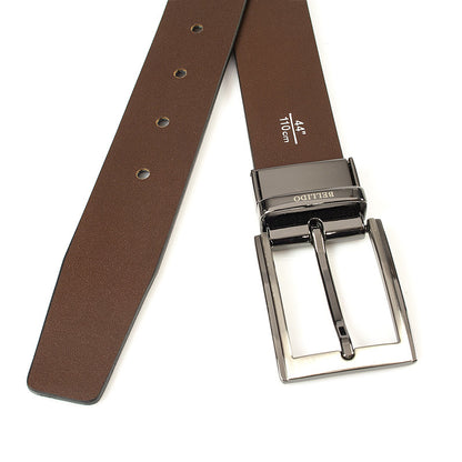 Heren riem bruin/zwart draaibaar