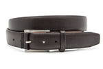 heren jeans riem donker bruin leer 3.5 cm