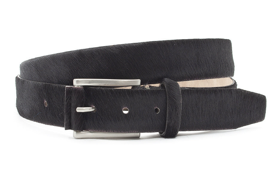 Donkerbruine hair-on riem unisex