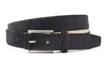 heren jeans riem donker bruin leer 3.5 cm