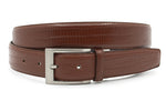heren pantalon riem roest bruin leer 3.5 cm