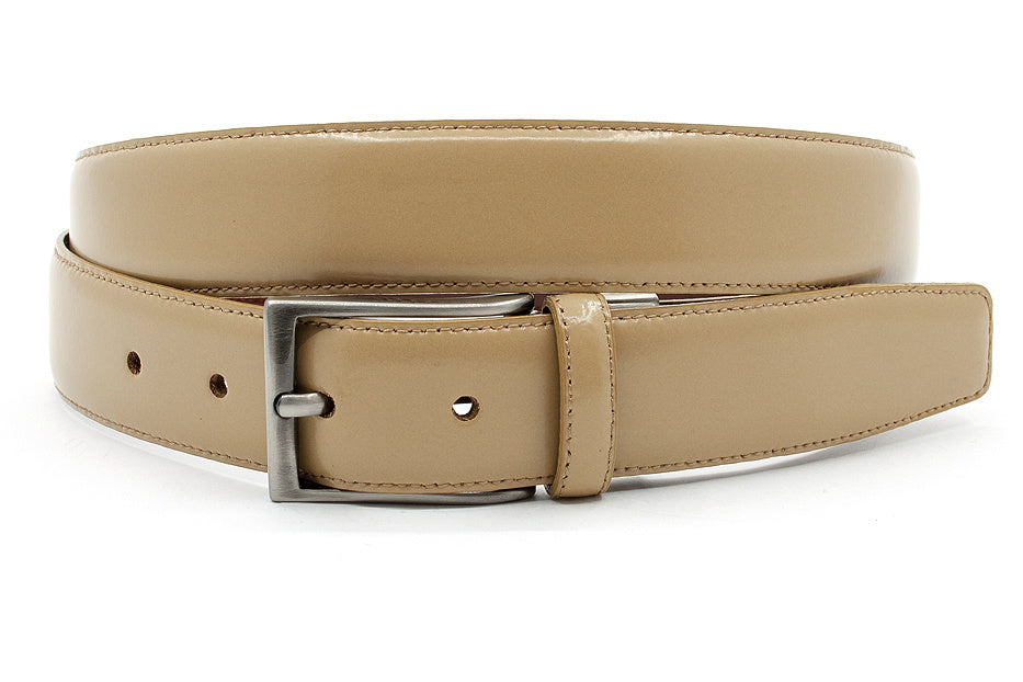 Camel kleurige pantalon riem