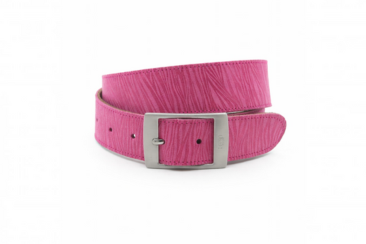 dames basic riem fuchsia leer 4 cm