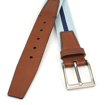 Elastische blauwe heren riem