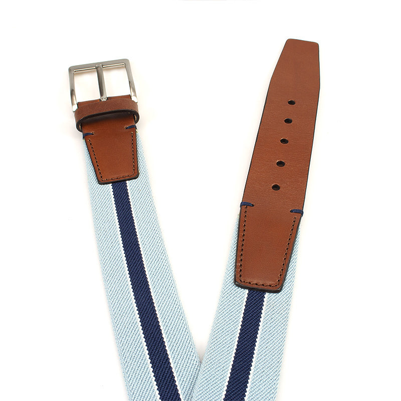 Elastische blauwe heren riem