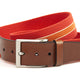 Elastische rood oranje heren riem