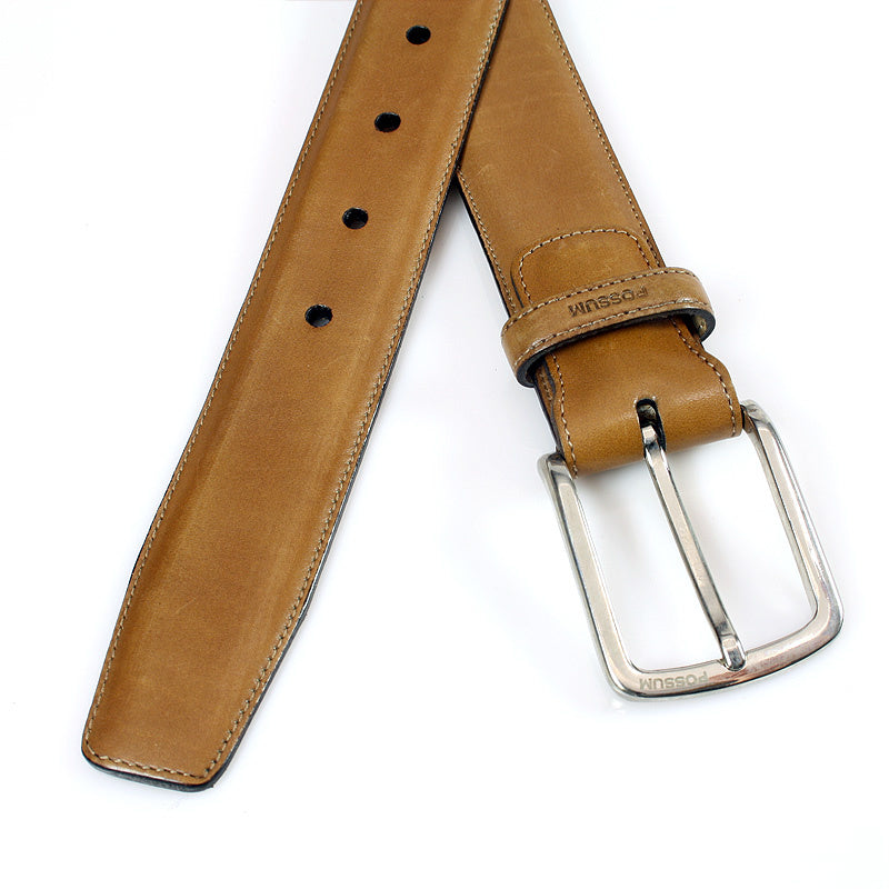 Cognac kleurige pantalon riem