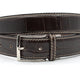 Bruine heren riem croco print