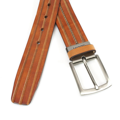 Sportieve cognac heren riem