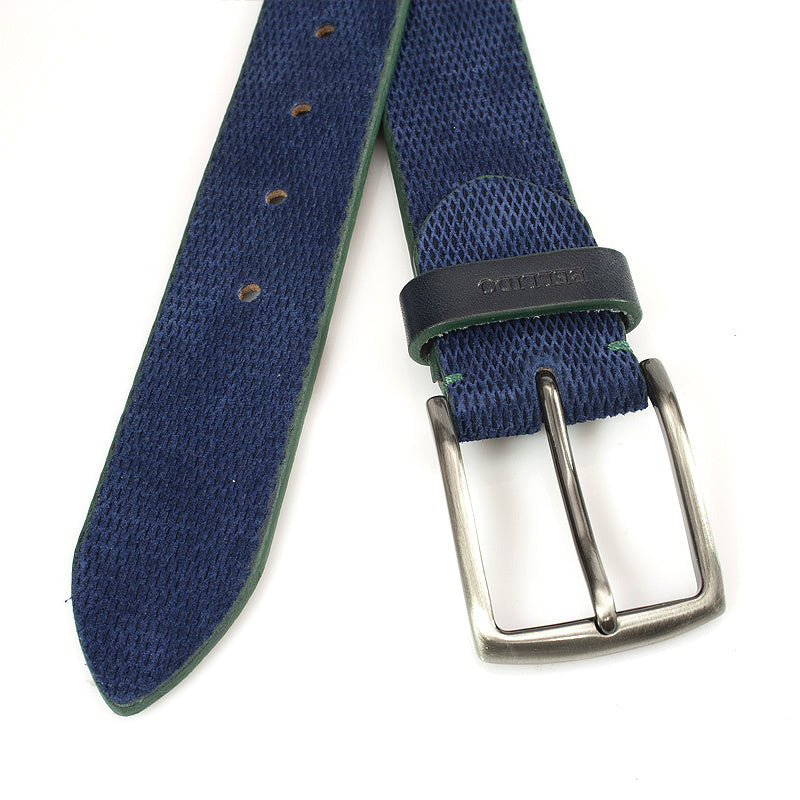 Blauwe jeans riem