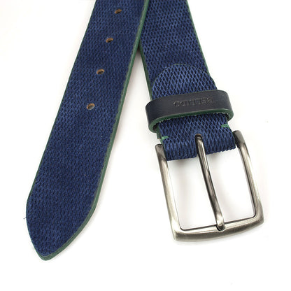 Blauwe jeans riem