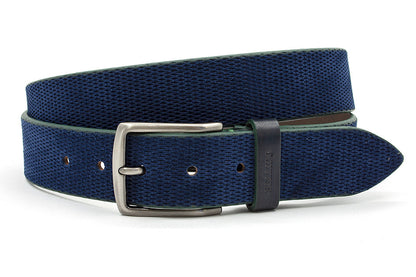 Blauwe jeans riem