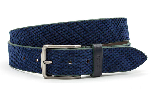 Blauwe jeans riem