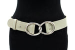 dames brede riem saliegroen leer 4 cm