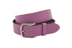 Dames riem multi color - Basic leren riem 4cm met zilver-zwarte gesp