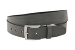 heren jeans riem grijs leer (nubuck) 4 cm
