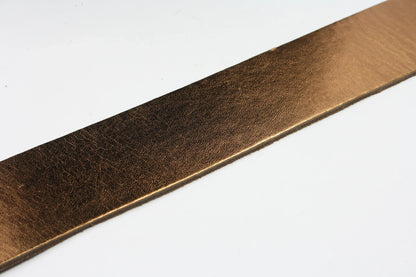 Afdelingriemen.nl wide bronze metallic full grain leather belt with a smooth textured finish