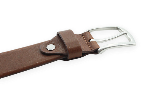 heren pantalon riem cognac leer 3.5 cm