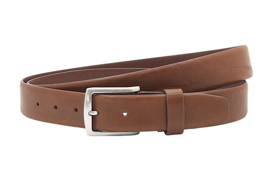 heren pantalon riem cognac leer 3.5 cm