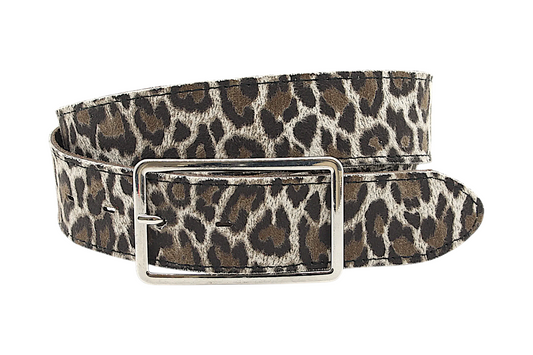 dames brede riem wit leer 4 cm