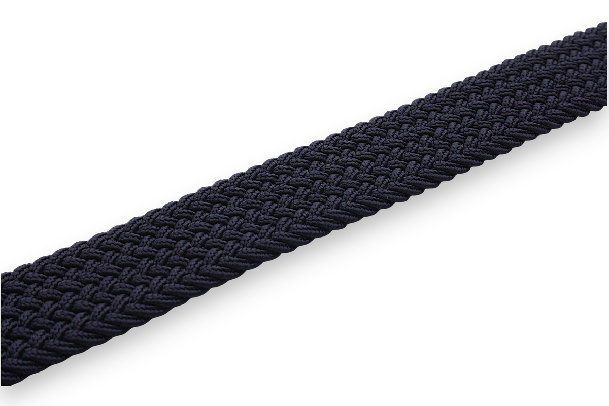 heren elastische riem blauw leer (elastiek) 3.5 cm