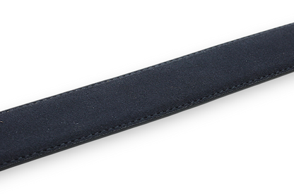 heren suède riem blauw suède 3.5 cm