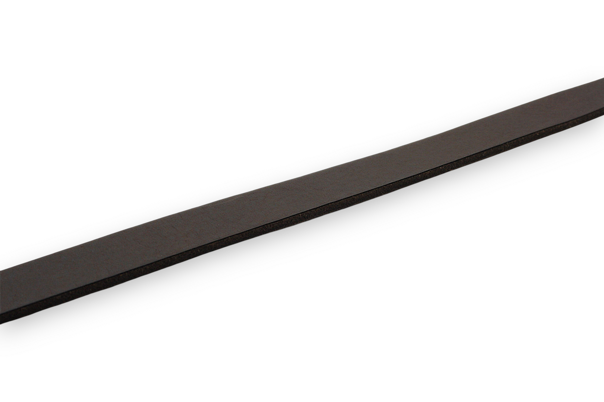 Afdelingriemen.nl slanke donkerbruine leren damesriem met een minimalistisch en tijdloos design