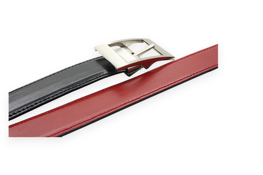 heren draaibare riem zwart leer 3 cm