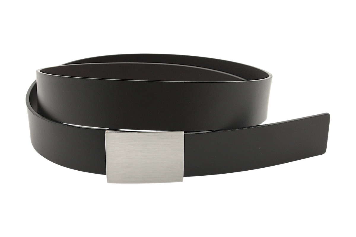 heren pantalon riem zwart leer 3.5 cm