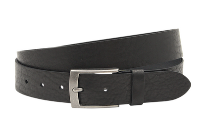 heren pantalon riem zwart leer 3.5 cm