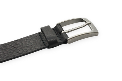 heren pantalon riem zwart leer 3.5 cm