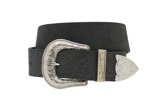 dames jeans riem zwart suède 4 cm