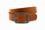 dames jeans riem cognac leer 4 cm