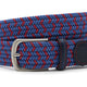 Heren riem blauw/rood elastisch