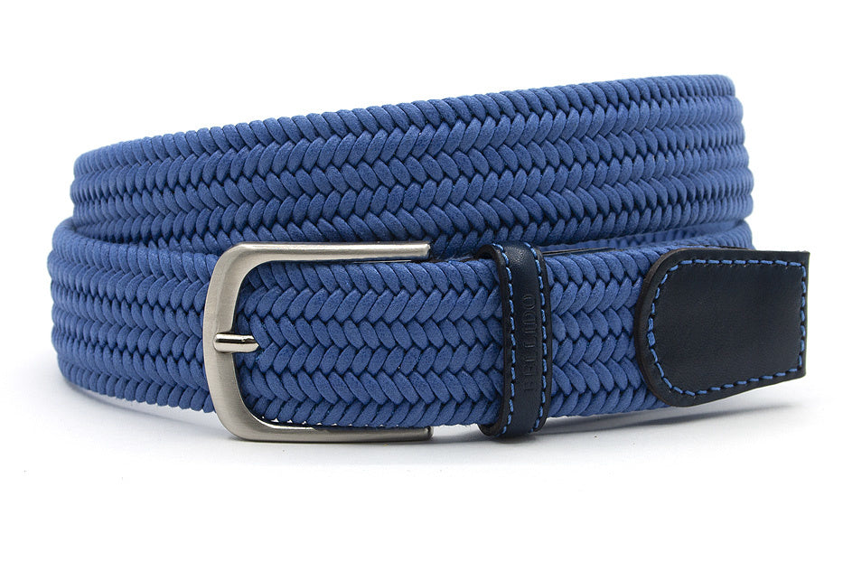 Elastische heren riem jeans blauw