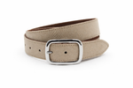 dames jeans riem beige leer 4 cm