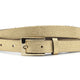 Leren smalle dames riem goud