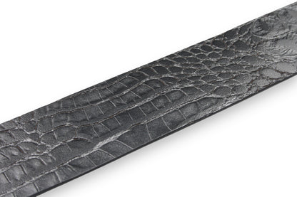 Damesriem oud zilver - Brede leren riem 6cm met zilveren gesp