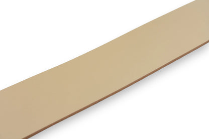 Dames riem zand - Brede leren riem 6cm met zilveren gesp